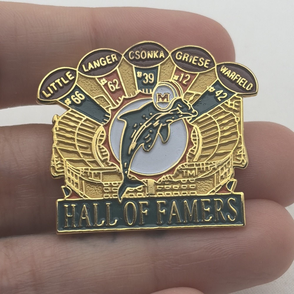 NFL Football Miami Dolphins Hall Of Famers Csonka Griese Langer Lapel Hat Pin